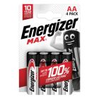 Energizer Max AA / E91-batterier (4 st. blisterförpackning)