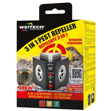 Ultraljudsskadedjursavvisare 3 i 1