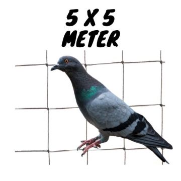 Duenet 5m x 5m (Sort) - fuglenet