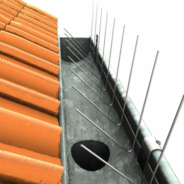 Duepigge til tagrender i rustfrit stål (100 cm)