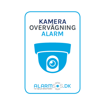 Larmklistermärke (blått)