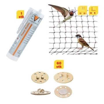 Paketlösning för småfåglar - för balkong (3 x 5 meter)
