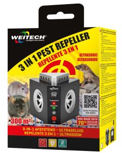 Ultraljudsskadedjursavvisare 3 i 1