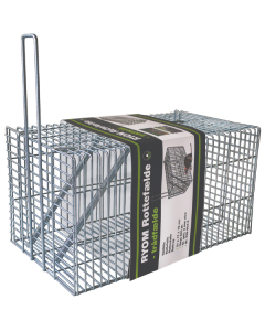 Rottef&aelig;lde med h&aring;ndtag 31cm. Rottebur fra RYOM til levende fangst af rotter.